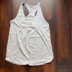 Grey and white lululemon tank